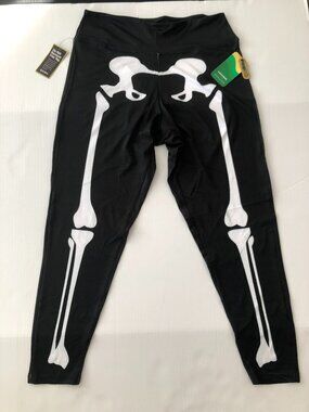 Tipsy Elves Skeleton High Waisted Leggings Size 1XL